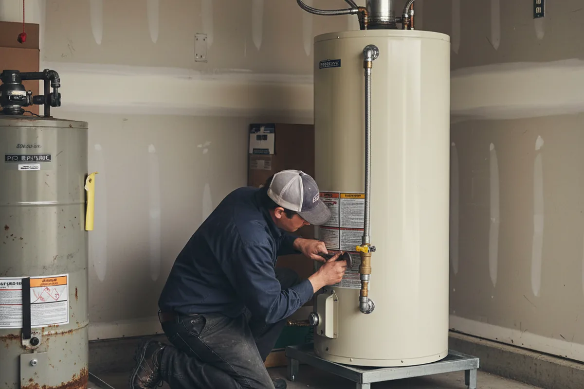 Water heater and shutoff valve replacement in Lyman